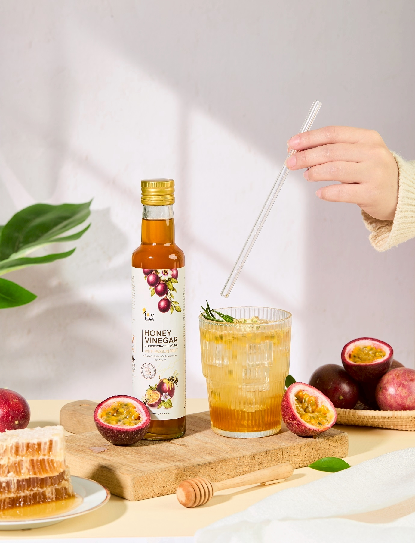 Honey Vinegar Light with Passion Fruit